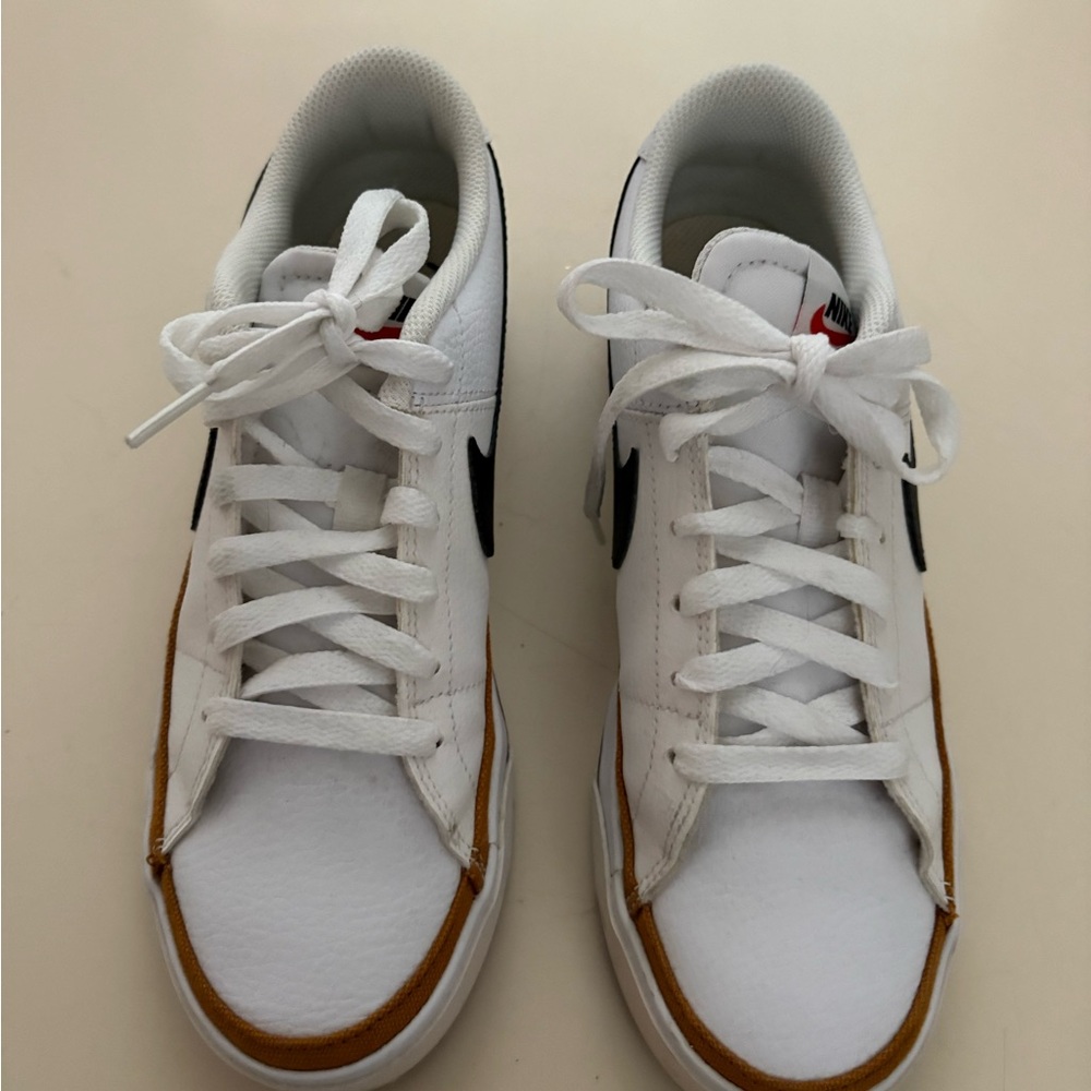 Nike Women's White and Tan Sneakers